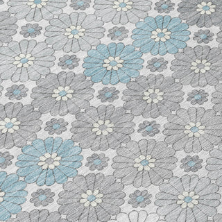 Piper Looms Chantille Geometric ACN1678 Silver Machine Washable Area Rug Swatch Image