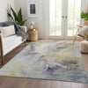 Piper Looms Chantille Abstract ACN1679 Gold Machine Washable Area Rug Lifestyle Image Feature