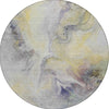 Piper Looms Chantille Abstract ACN1679 Gold Machine Washable Area Rug Round Main Image