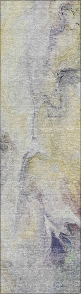 Piper Looms Chantille Abstract ACN1679 Gold Machine Washable Area Rug Runner Main Image
