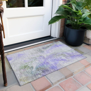 Piper Looms Chantille Abstract ACN1679 Lavender Machine Washable Area Rug Scatter Outdoor Lifestyle Image Feature