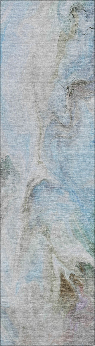 Piper Looms Chantille Abstract ACN1679 Sky Machine Washable Area Rug Runner Main Image