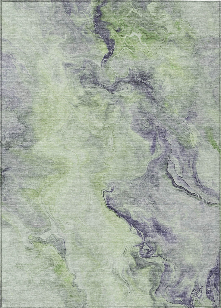 Piper Looms Chantille Abstract ACN1680 Aloe Machine Washable Area Rug main image