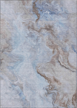 Piper Looms Chantille Abstract ACN1680 Blue Machine Washable Area Rug main image