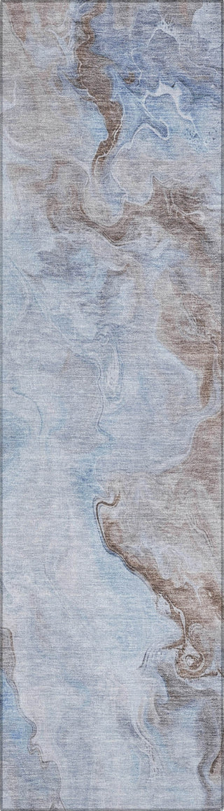 Piper Looms Chantille Abstract ACN1680 Blue Machine Washable Area Rug Runner Main Image