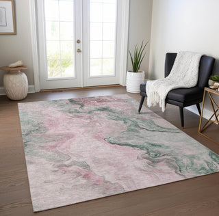 Piper Looms Chantille Abstract ACN1680 Blush Machine Washable Area Rug Lifestyle Image Feature