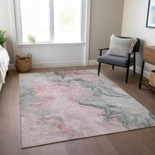 Piper Looms Chantille Abstract ACN1680 Blush Machine Washable Area Rug Lifestyle Image Feature