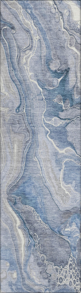 Piper Looms Chantille Abstract ACN1681 Denim Machine Washable Area Rug Runner Main Image