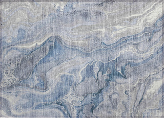 Piper Looms Chantille Abstract ACN1681 Denim Machine Washable Area Rug Scatter Main Image