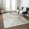 Piper Looms Chantille Abstract ACN1682 Ivory Machine Washable Area Rug Lifestyle Image Feature