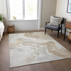 Piper Looms Chantille Abstract ACN1682 Ivory Machine Washable Area Rug Lifestyle Image Feature