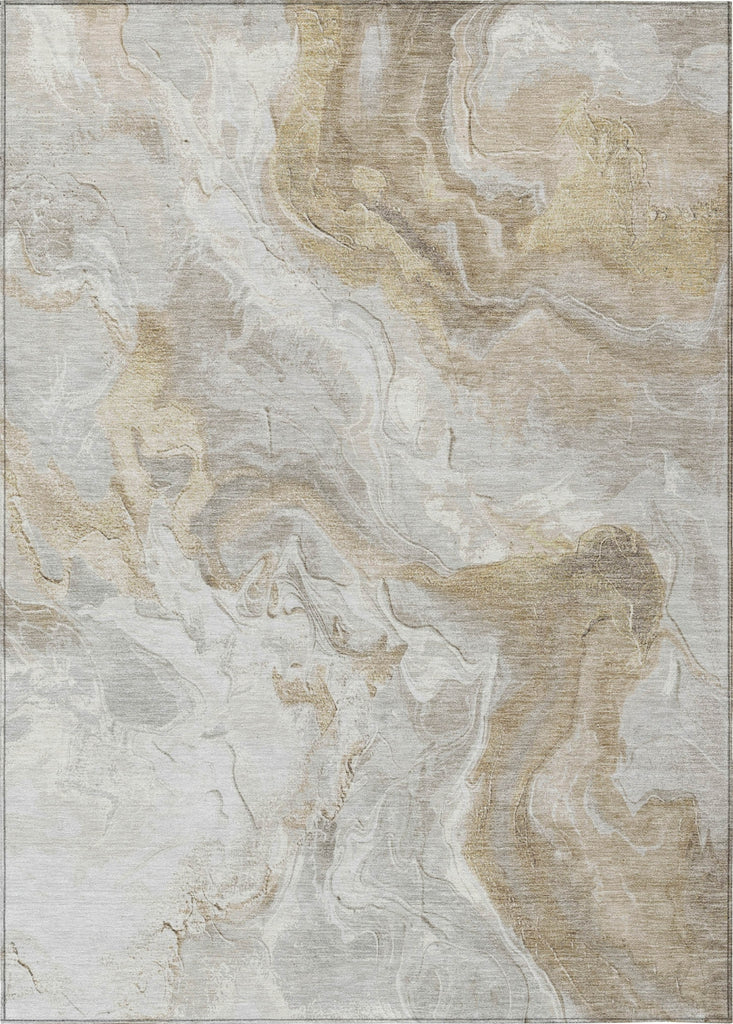 Piper Looms Chantille Abstract ACN1682 Ivory Machine Washable Area Rug main image