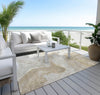 Piper Looms Chantille Abstract ACN1682 Ivory Machine Washable Area Rug Outdoor Lifestyle Image Feature