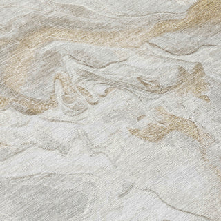 Piper Looms Chantille Abstract ACN1682 Ivory Machine Washable Area Rug Swatch Image