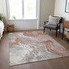 Piper Looms Chantille Abstract ACN1682 Salmon Machine Washable Area Rug Lifestyle Image Feature
