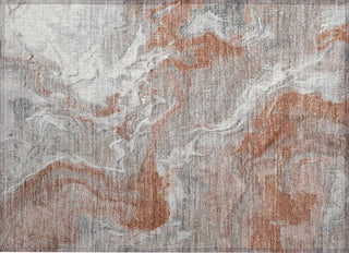 Piper Looms Chantille Abstract ACN1682 Salmon Machine Washable Area Rug Scatter Main Image