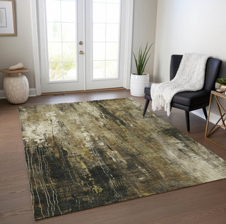 Piper Looms Chantille Modern ACN1683 Beige Machine Washable Area Rug Lifestyle Image Feature