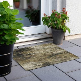 Piper Looms Chantille Modern ACN1683 Beige Machine Washable Area Rug Scatter Outdoor Lifestyle Image Feature