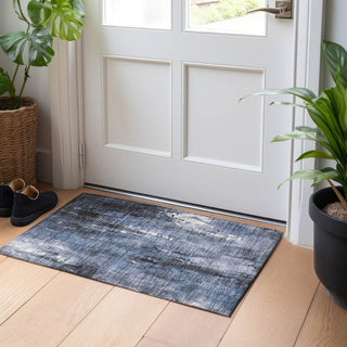 Piper Looms Chantille Modern ACN1683 Blue Machine Washable Area Rug Scatter Lifestyle Image Feature