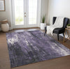 Piper Looms Chantille Modern ACN1683 Purple Machine Washable Area Rug Lifestyle Image Feature