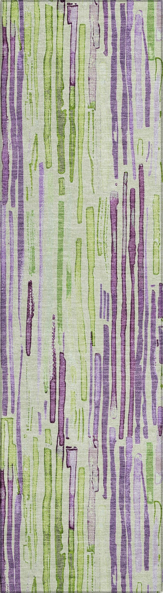 Piper Looms Chantille Stripes ACN1684 Aloe Machine Washable Area Rug Runner Main Image