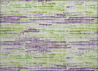 Piper Looms Chantille Stripes ACN1684 Aloe Machine Washable Area Rug Scatter Main Image