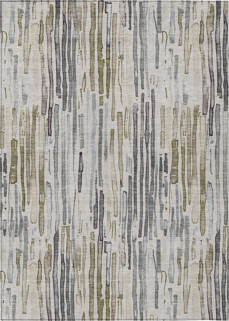 Piper Looms Chantille Stripes ACN1684 Beige Machine Washable Area Rug main image