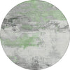 Piper Looms Chantille Abstract ACN1685 Aloe Machine Washable Area Rug Round Main Image