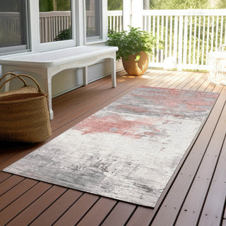 Piper Looms Chantille Abstract ACN1685 Coral Machine Washable Area Rug Runner Outdoor Lifestyle Image Feature