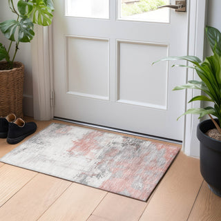 Piper Looms Chantille Abstract ACN1685 Coral Machine Washable Area Rug Scatter Lifestyle Image Feature