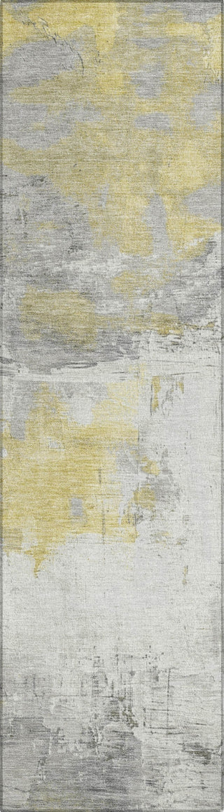 Piper Looms Chantille Abstract ACN1685 Gold Machine Washable Area Rug Runner Main Image