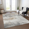 Piper Looms Chantille Abstract ACN1685 Ivory Machine Washable Area Rug Lifestyle Image Feature