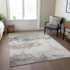 Piper Looms Chantille Abstract ACN1685 Ivory Machine Washable Area Rug Lifestyle Image Feature