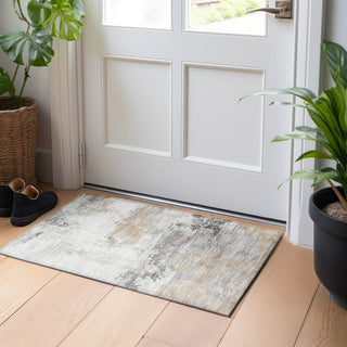 Piper Looms Chantille Abstract ACN1685 Ivory Machine Washable Area Rug Scatter Lifestyle Image Feature