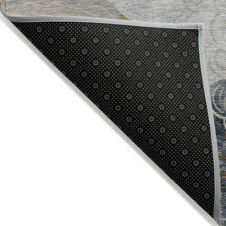 Piper Looms Chantille Geometric ACN1686 Gray Machine Washable Area Rug Backing Image