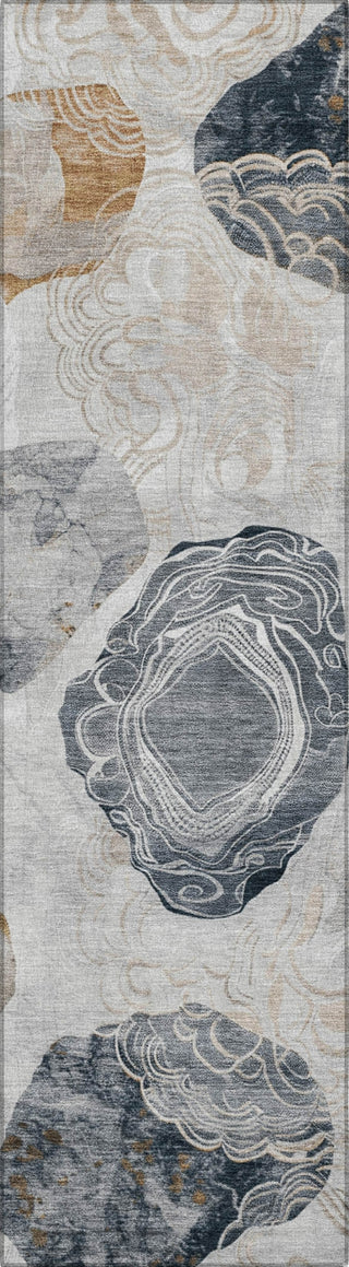 Piper Looms Chantille Geometric ACN1686 Gray Machine Washable Area Rug Runner Main Image