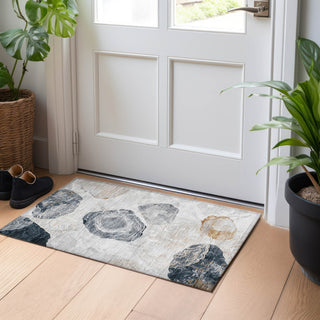 Piper Looms Chantille Geometric ACN1686 Gray Machine Washable Area Rug Scatter Lifestyle Image Feature