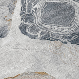 Piper Looms Chantille Geometric ACN1686 Gray Machine Washable Area Rug Swatch Image