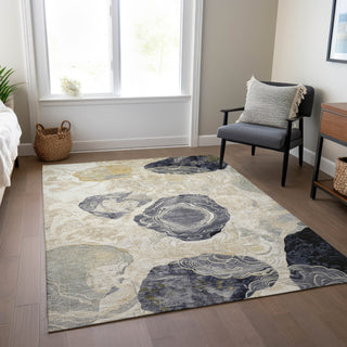 Piper Looms Chantille Geometric ACN1686 Ivory Machine Washable Area Rug Lifestyle Image Feature