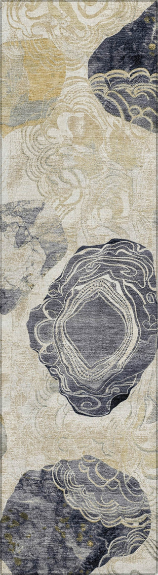 Piper Looms Chantille Geometric ACN1686 Ivory Machine Washable Area Rug Runner Main Image