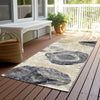 Piper Looms Chantille Geometric ACN1686 Ivory Machine Washable Area Rug Runner Outdoor Lifestyle Image Feature