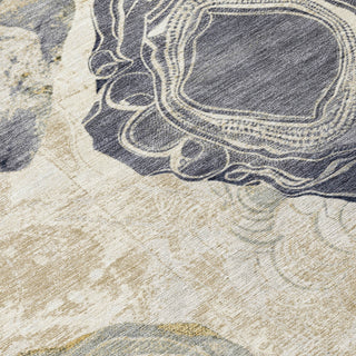 Piper Looms Chantille Geometric ACN1686 Ivory Machine Washable Area Rug Swatch Image