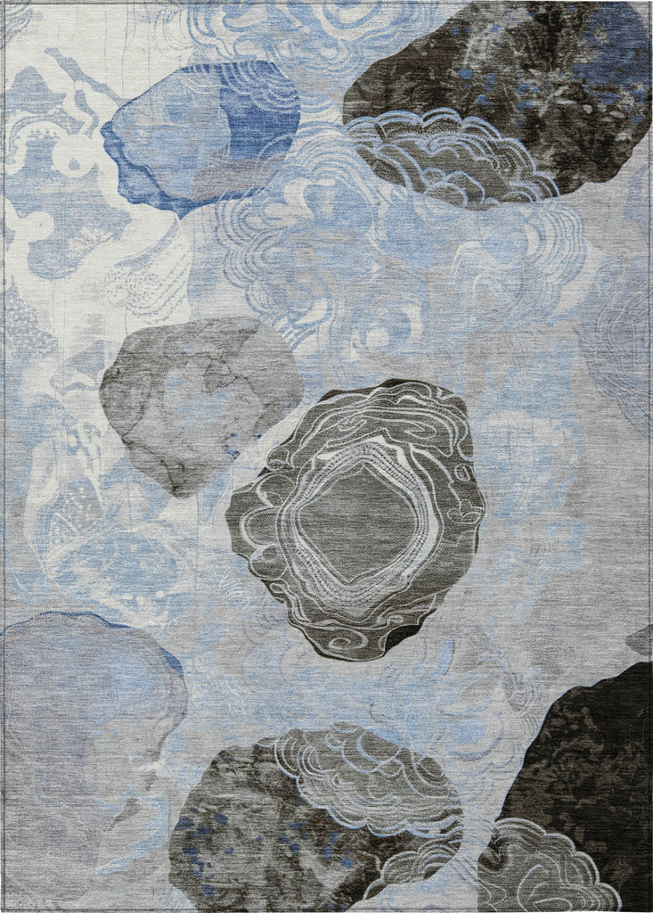 Piper Looms Chantille Geometric ACN1686 Sky Machine Washable Area Rug main image