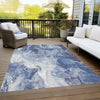 Piper Looms Chantille Abstract ACN1687 Blue Machine Washable Area Rug Outdoor Lifestyle Image Feature
