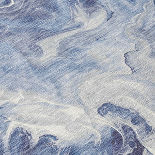 Piper Looms Chantille Abstract ACN1687 Blue Machine Washable Area Rug Swatch Image