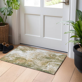 Piper Looms Chantille Abstract ACN1687 Mocha Machine Washable Area Rug Scatter Lifestyle Image Feature