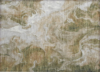 Piper Looms Chantille Abstract ACN1687 Mocha Machine Washable Area Rug Scatter Main Image