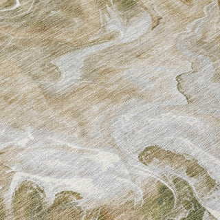 Piper Looms Chantille Abstract ACN1687 Mocha Machine Washable Area Rug Swatch Image