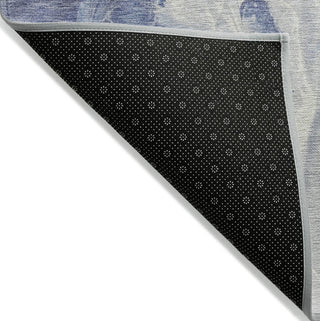 Piper Looms Chantille Abstract ACN1687 Navy Machine Washable Area Rug Backing Image