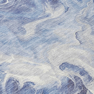 Piper Looms Chantille Abstract ACN1687 Navy Machine Washable Area Rug Swatch Image